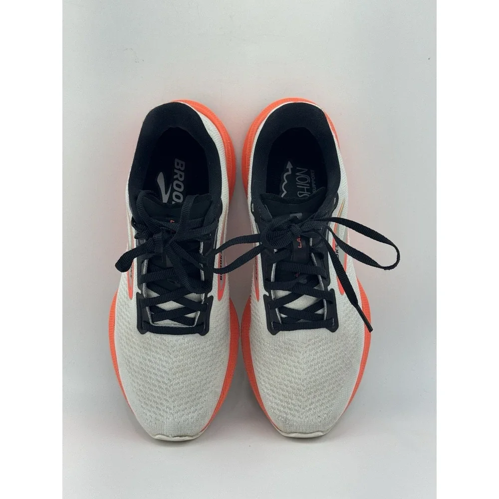Brooks Launch 10 Women's White Firery Coral Running 1203981B410  Size 8 B